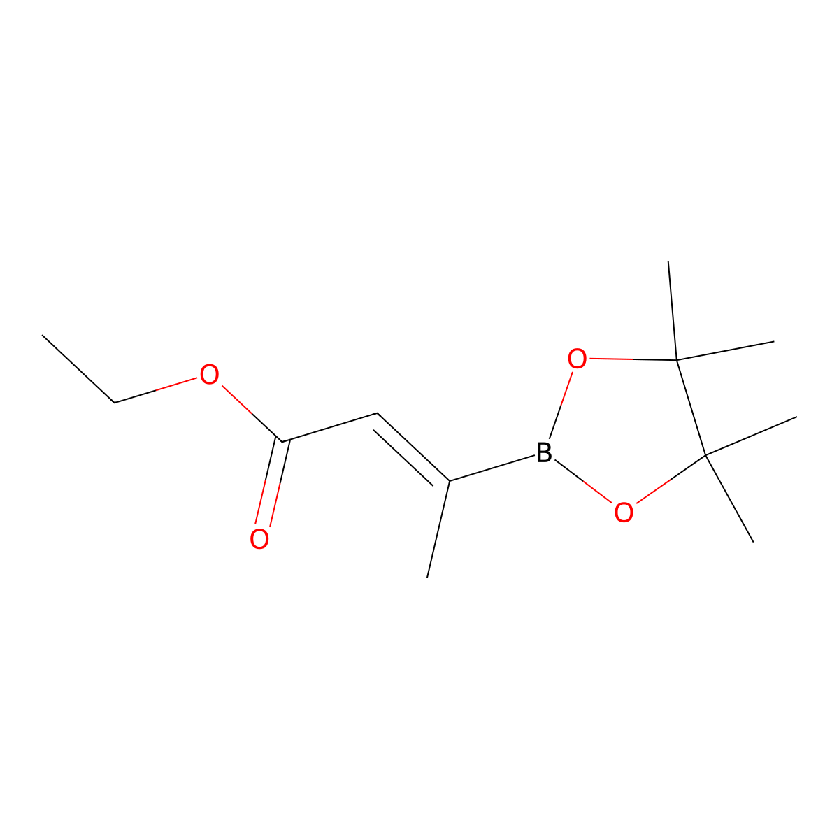 ethyl (2Z)-3-(4,4,5,5-tetramethyl-1,3,2-dioxaborolan-2-yl)but-2-enoate molecular structure, CAS 448212-00-8