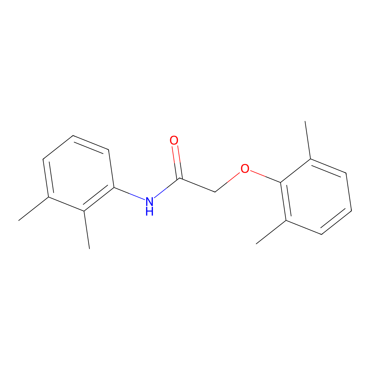 2-(2,6-dimethylphenoxy)-N-(2,3-dimethylphenyl)acetamide molecular structure, CAS 448220-98-2