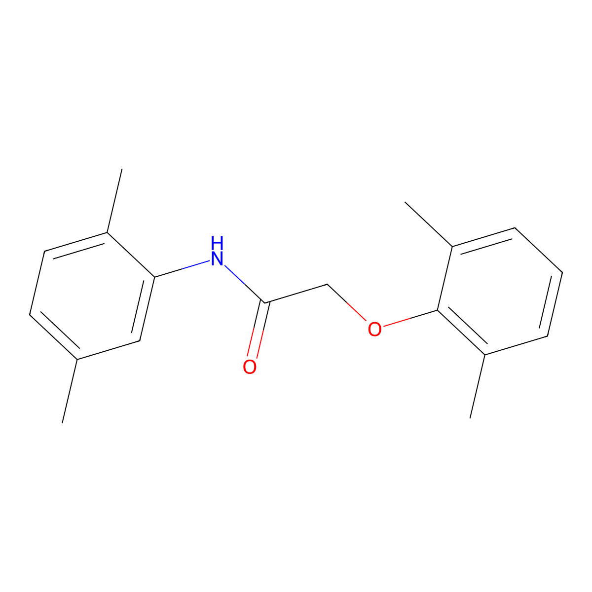 2-(2,6-dimethylphenoxy)-N-(2,5-dimethylphenyl)acetamide molecular structure, CAS 448221-06-5