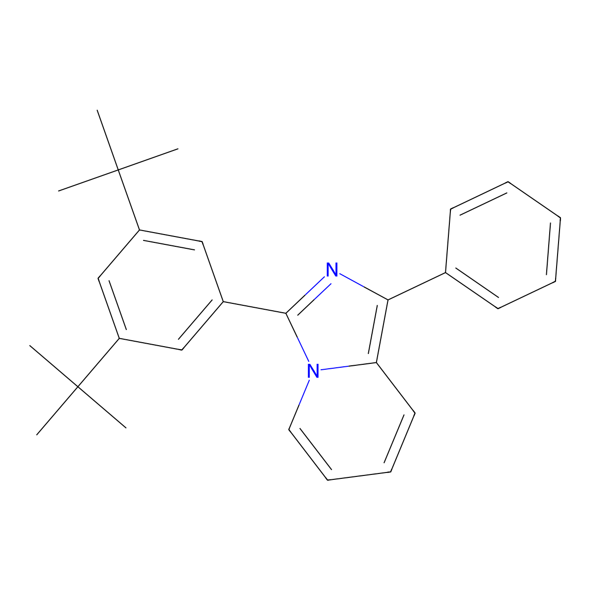 3-(3,5-Di-tert-butylphenyl)-1-phenylimidazo[1,5-a]pyridine molecular structure, CAS 448223-07-2