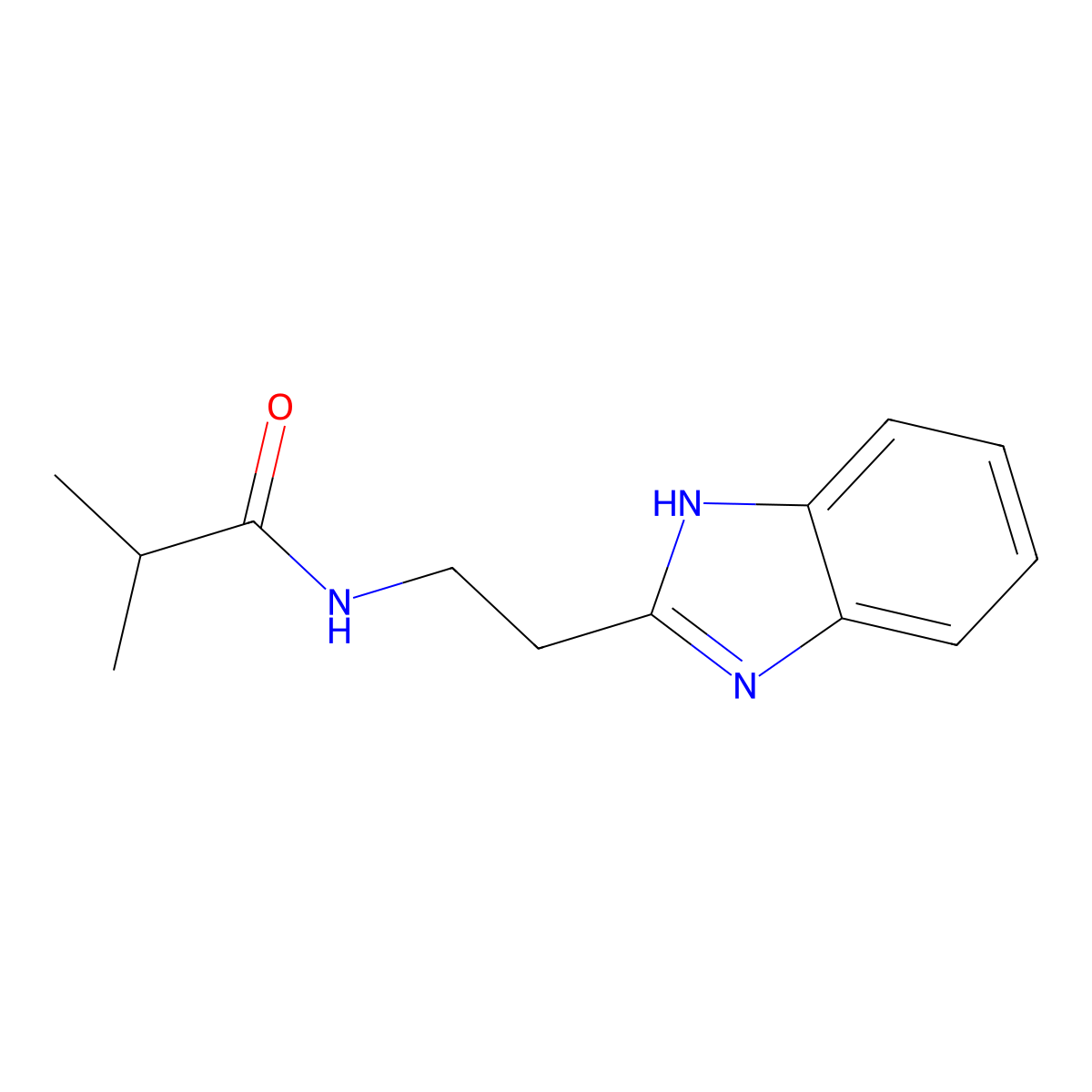 N-[2-(1H-1,3-benzodiazol-2-yl)ethyl]-2-methylpropanamide molecular structure, CAS 448223-76-5