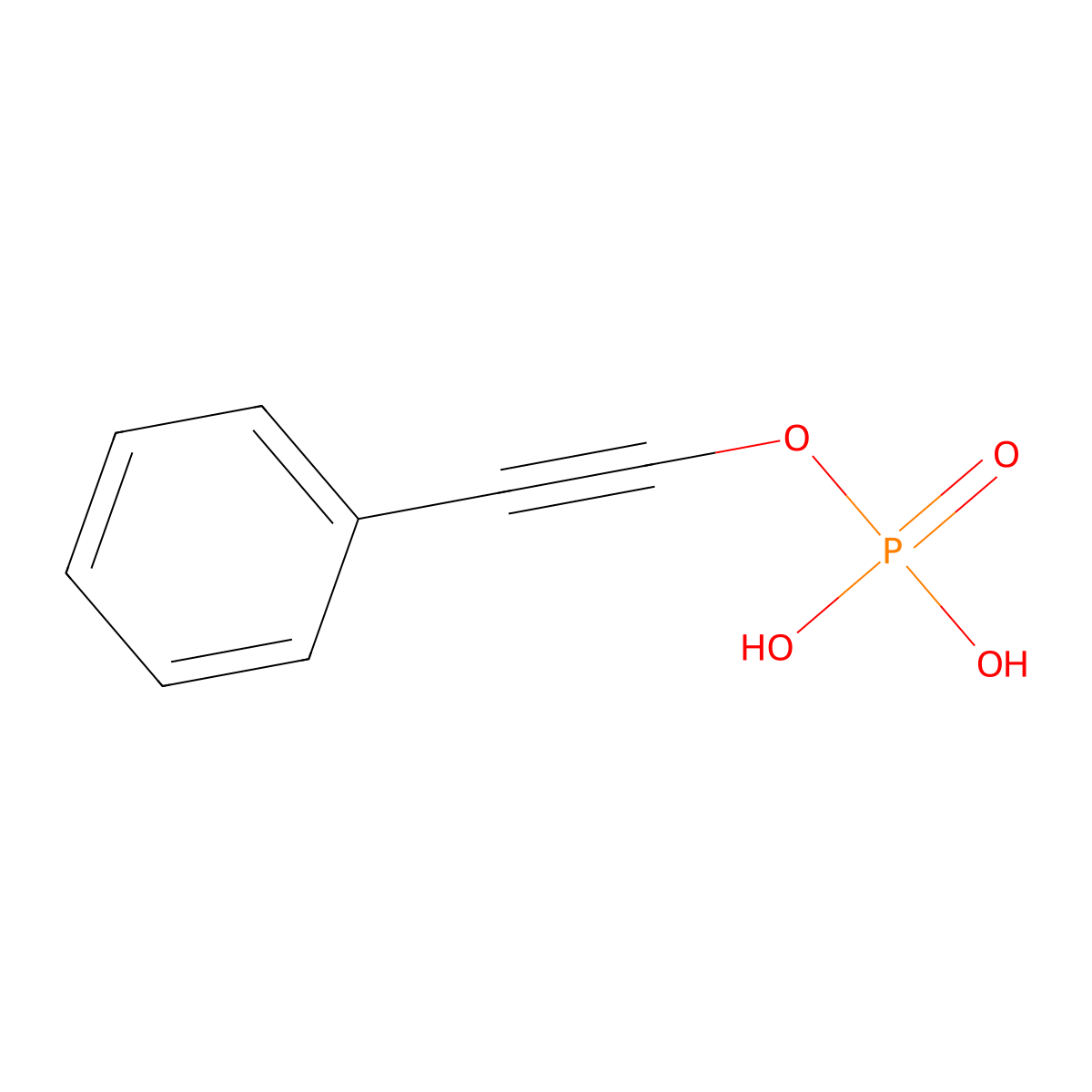 Phenylethynyl dihydrogen phosphate molecular structure, CAS 448226-73-1