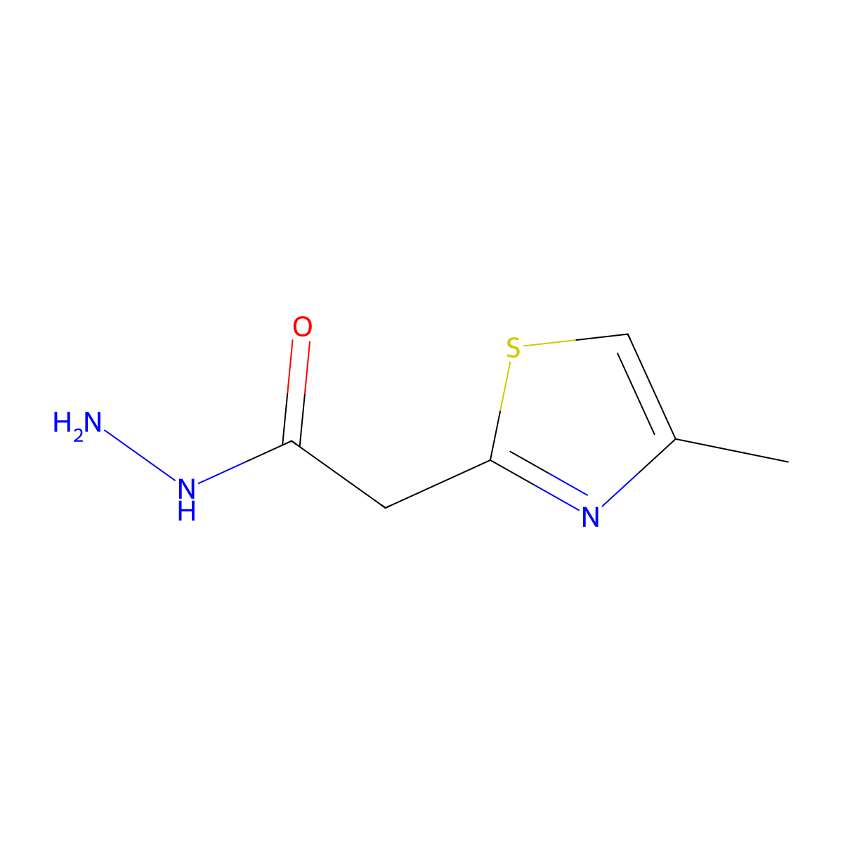 2-(4-Methyl-1,3-thiazol-2-yl)acetohydrazide molecular structure, CAS 448229-66-1
