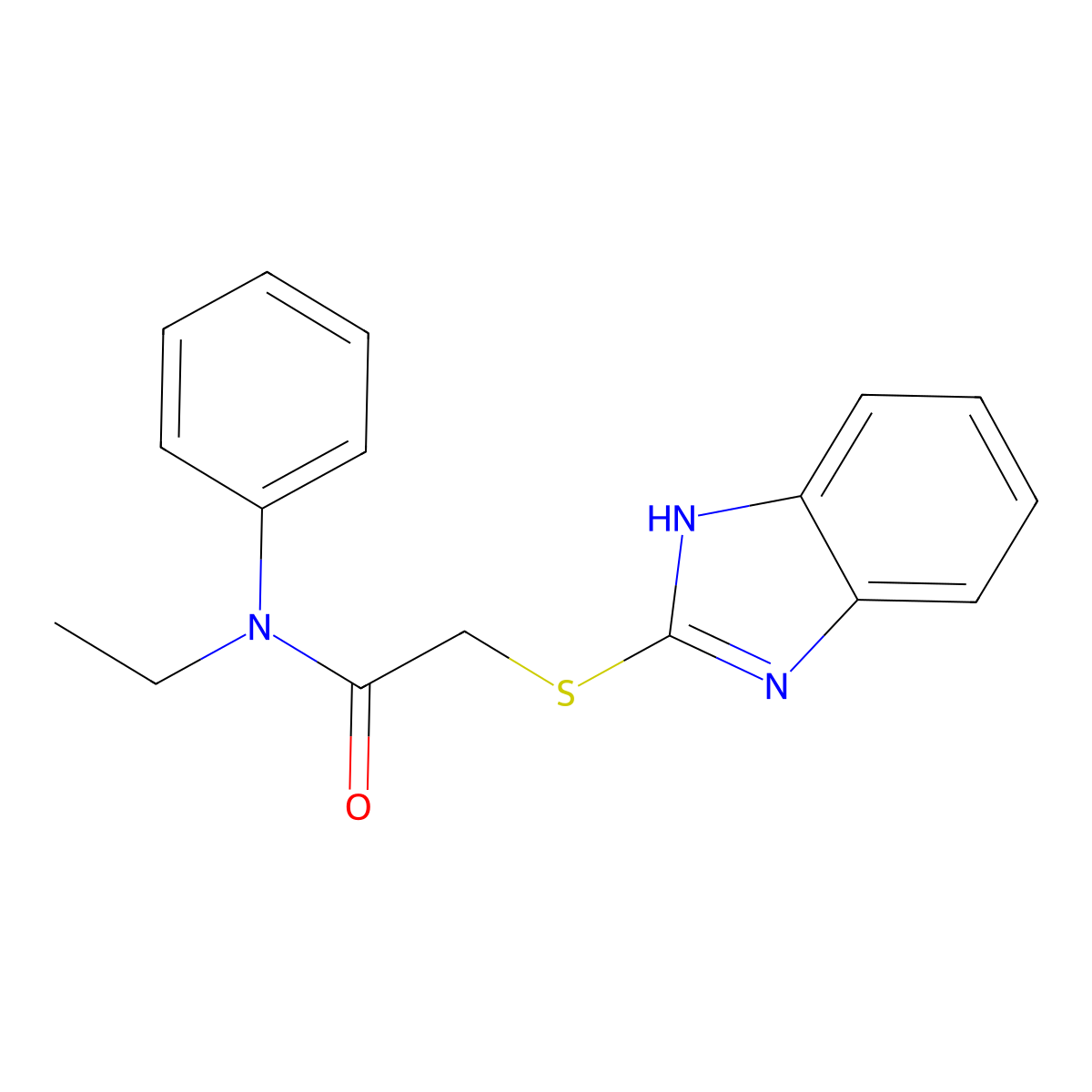 2-(1H-benzimidazol-2-ylsulfanyl)-N-ethyl-N-phenylacetamide molecular structure, CAS 448229-69-4