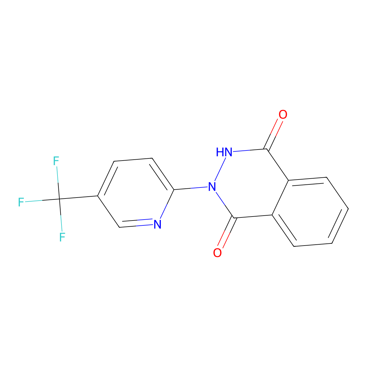 2-[5-(Trifluoromethyl)pyridin-2-yl]-1,2,3,4-tetrahydrophthalazine-1,4-dione molecular structure, CAS 448230-37-3