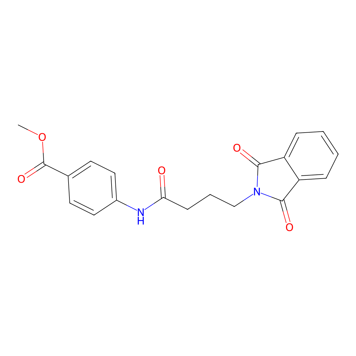 Methyl 4-(4-(1,3-dioxoisoindolin-2-yl)butanamido)benzoate molecular structure, CAS 448231-16-1