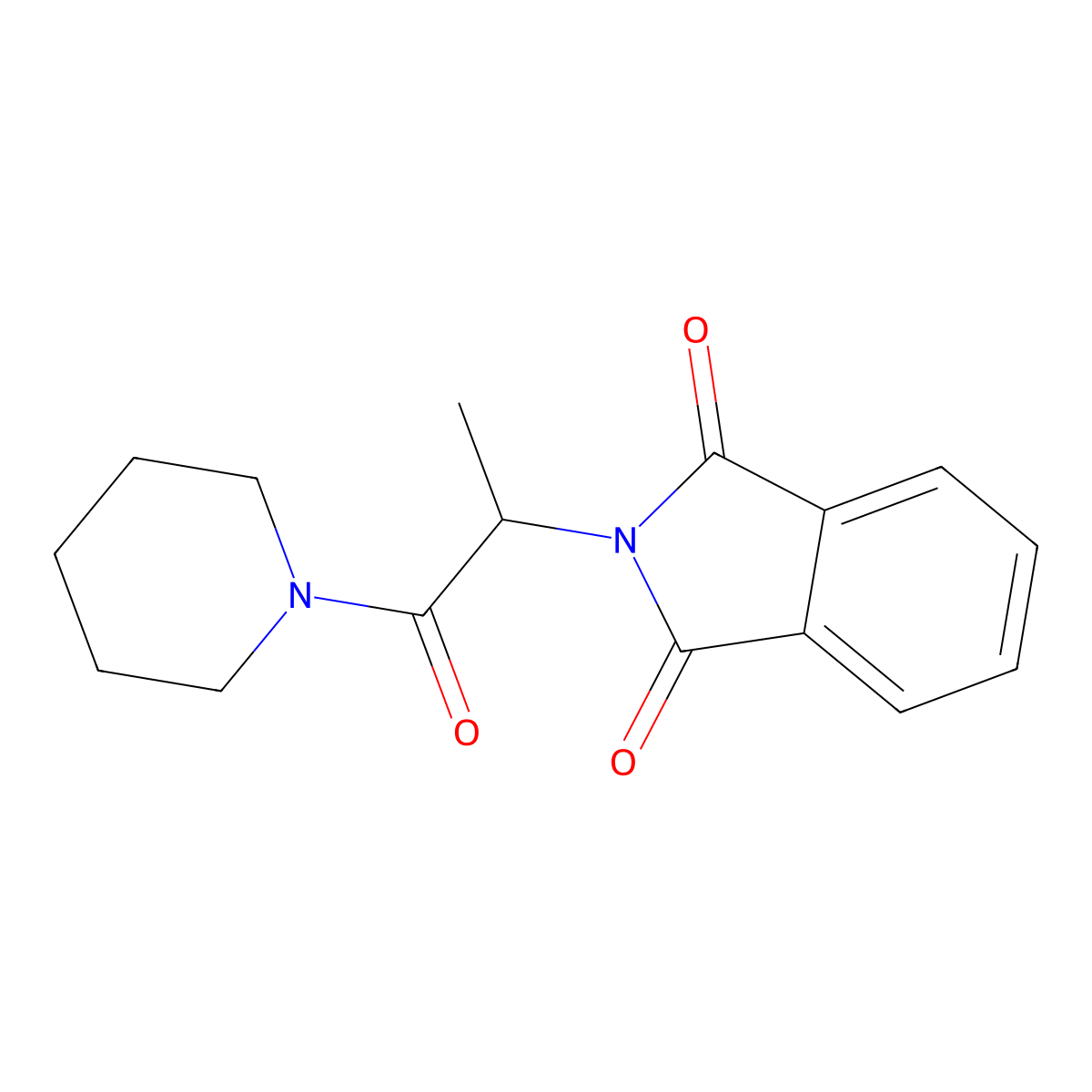 2-[1-oxo-1-(piperidin-1-yl)propan-2-yl]-1H-isoindole-1,3(2H)-dione molecular structure, CAS 448231-54-7