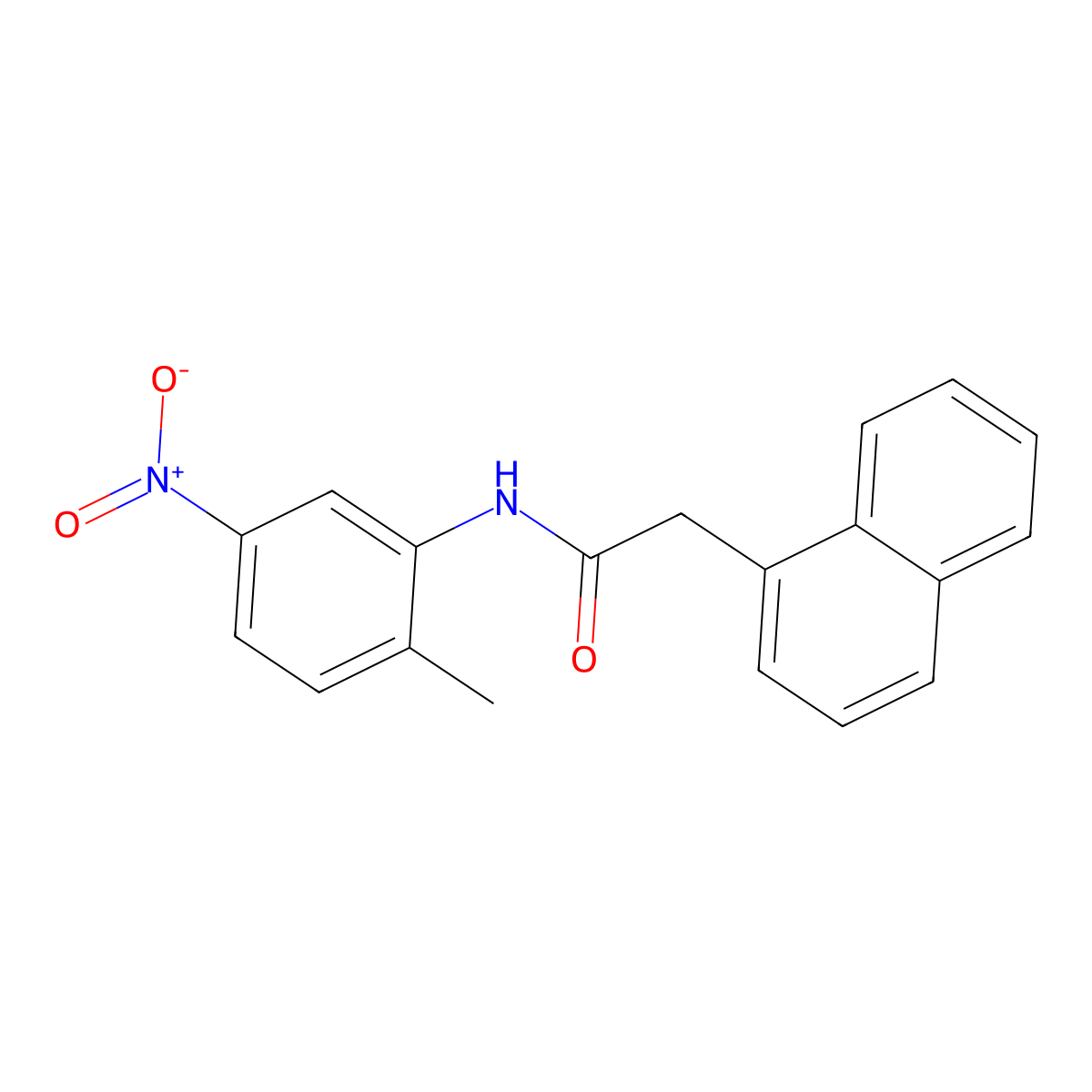 N-{5-nitro-2-methylphenyl}-2-(1-naphthyl)acetamide molecular structure, CAS 448231-83-2