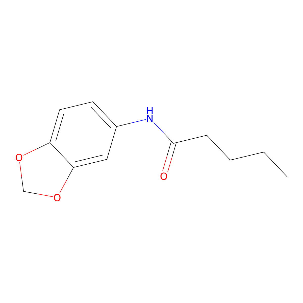 N-(1,3-benzodioxol-5-yl)pentanamide molecular structure, CAS 448233-13-4