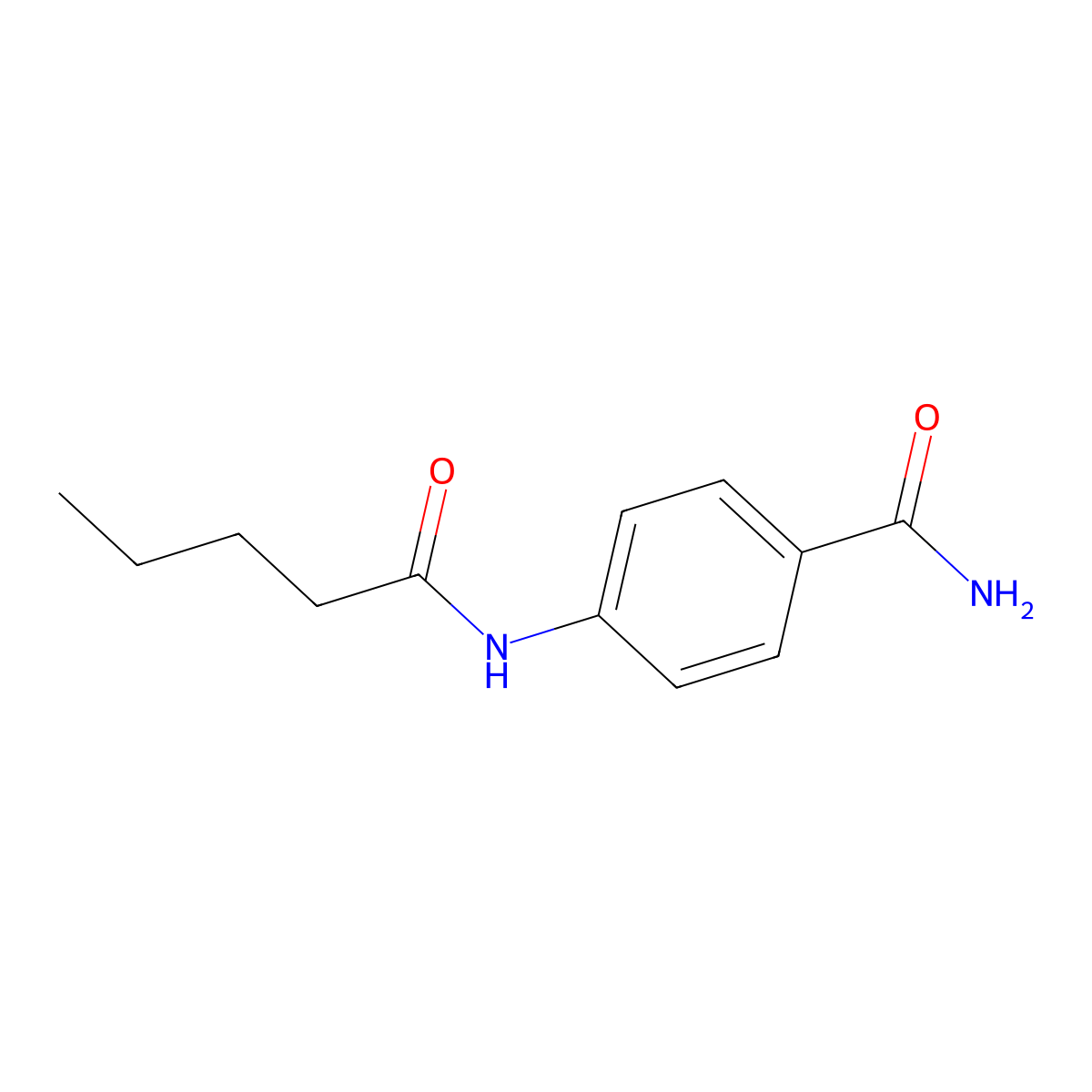 4-(Pentanoylamino)benzamide molecular structure, CAS 448233-22-5