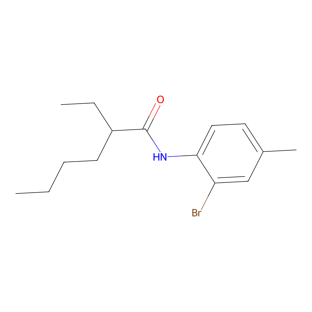 N-(2-bromo-4-methylphenyl)-2-ethylhexanamide molecular structure, CAS 448234-03-5