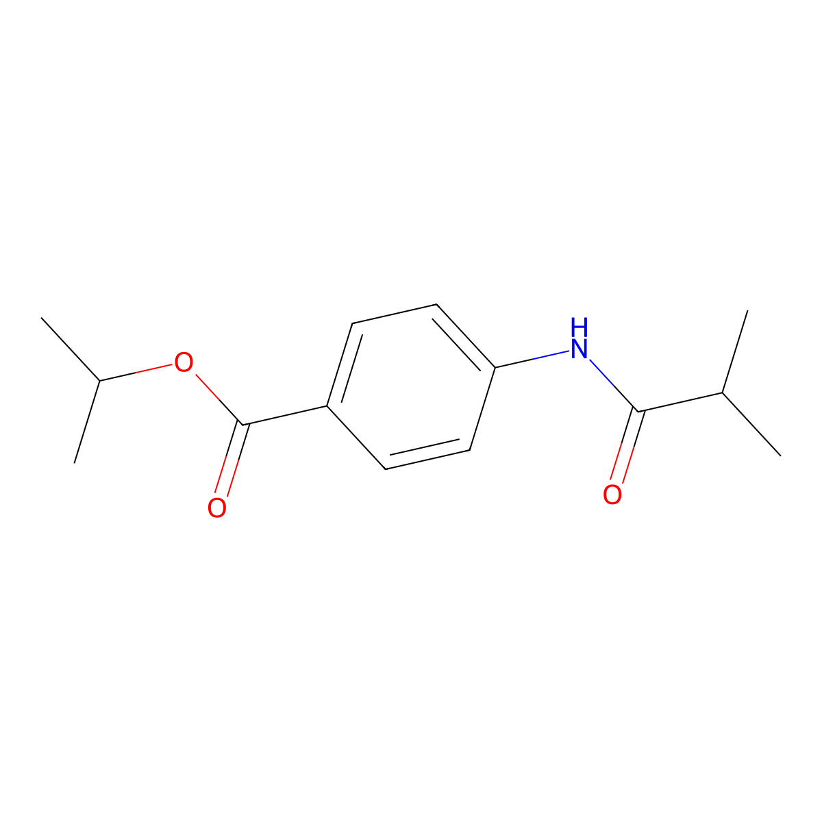 Isopropyl 4-(isobutyrylamino)benzoate molecular structure, CAS 448234-74-0