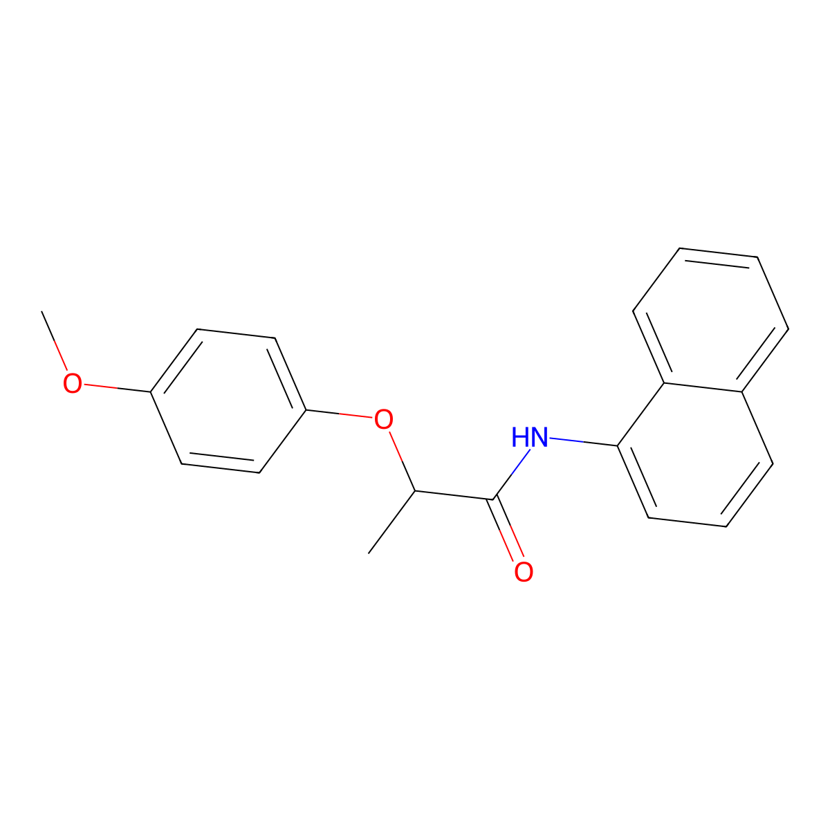 2-(4-methoxyphenoxy)-N-naphthalen-1-ylpropanamide molecular structure, CAS 448238-66-2