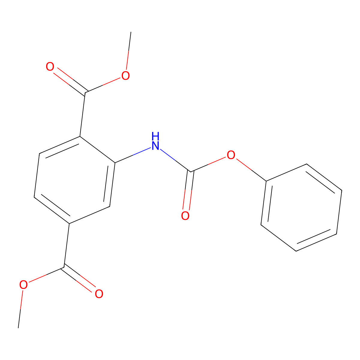 Dimethyl 2-[(phenoxycarbonyl)amino]terephthalate molecular structure, CAS 448241-35-8