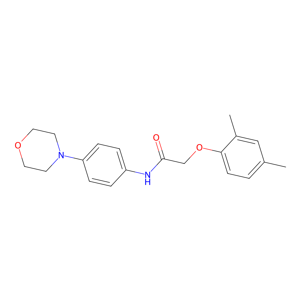 2-(2,4-dimethylphenoxy)-N-(4-morpholin-4-ylphenyl)acetamide molecular structure, CAS 448241-45-0