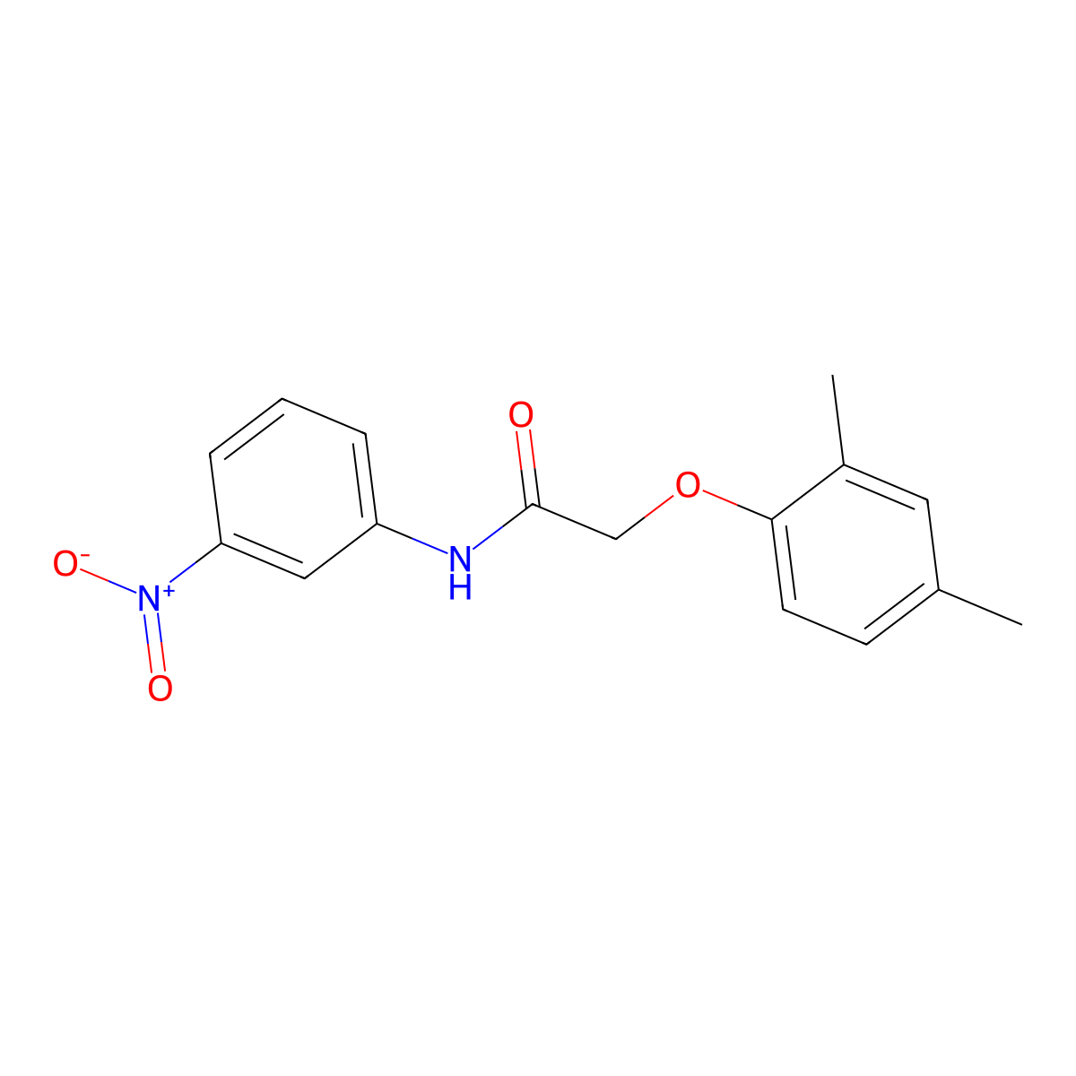 2-(2,4-dimethylphenoxy)-N-(3-nitrophenyl)acetamide molecular structure, CAS 448241-47-2