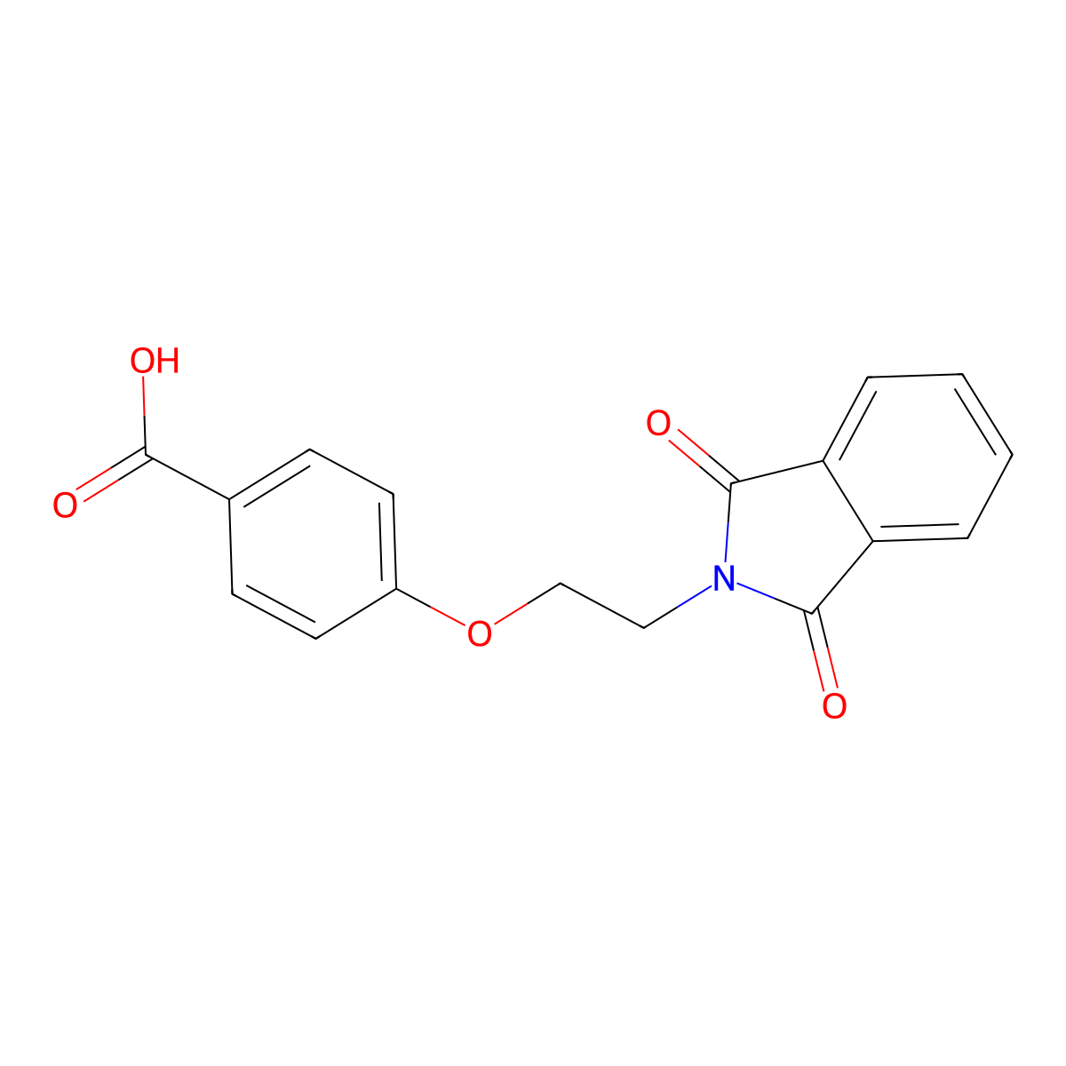 4-[2-(1,3-dioxo-2,3-dihydro-1H-isoindol-2-yl)ethoxy]benzoicacid molecular structure, CAS 448250-00-8