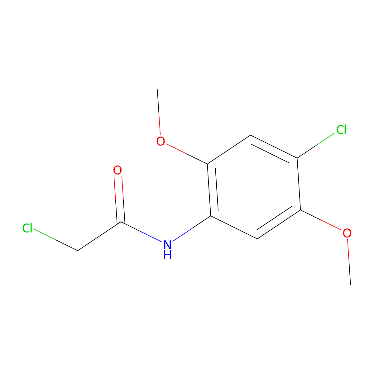 2-chloro-N-(4-chloro-2,5-dimethoxyphenyl)acetamide molecular structure, CAS 448250-64-4