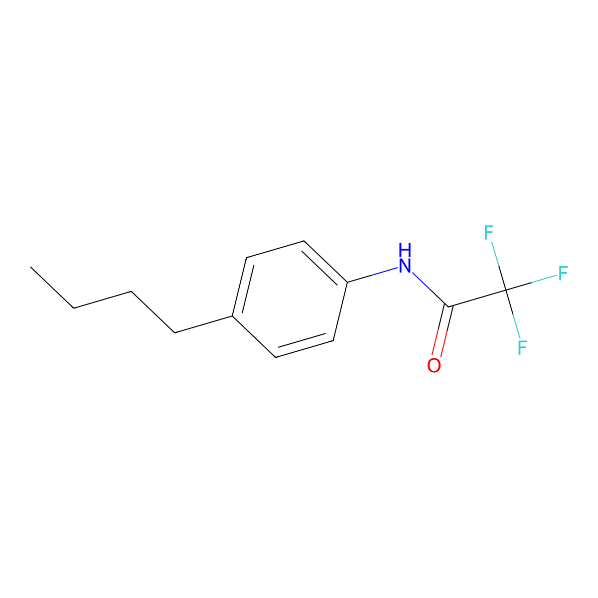 N-(4-butylphenyl)-2,2,2-trifluoroacetamide molecular structure, CAS 448250-66-6