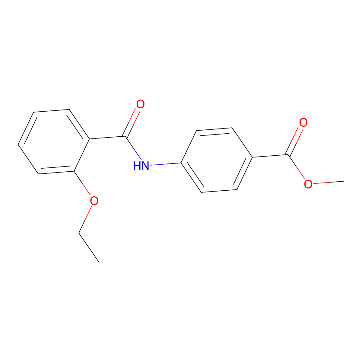 Methyl 4-[(2-ethoxybenzoyl)amino]benzoate molecular structure, CAS 448250-96-2