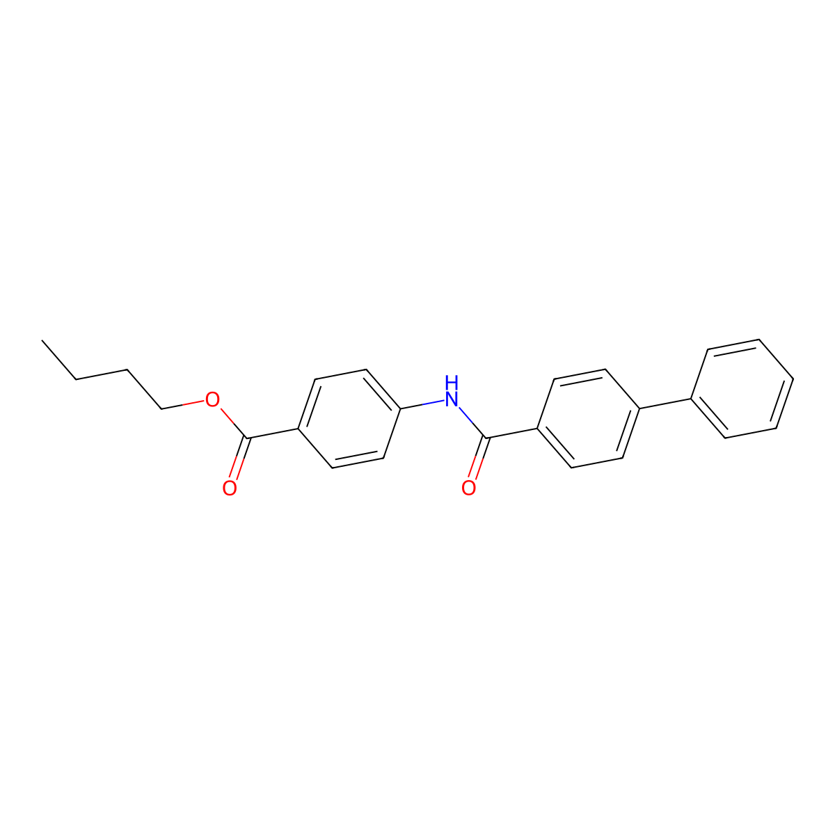 Butyl 4-[(4-phenylbenzoyl)amino]benzoate molecular structure, CAS 448251-06-7