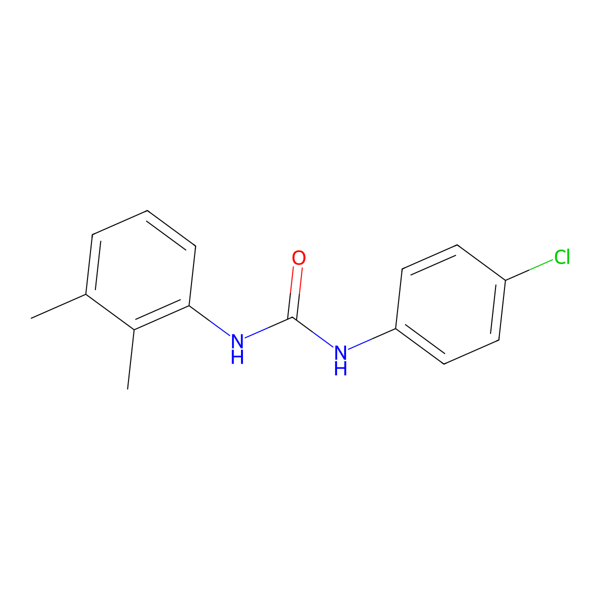 N-(4-chlorophenyl)-N'-(2,3-dimethylphenyl)urea molecular structure, CAS 448251-14-7