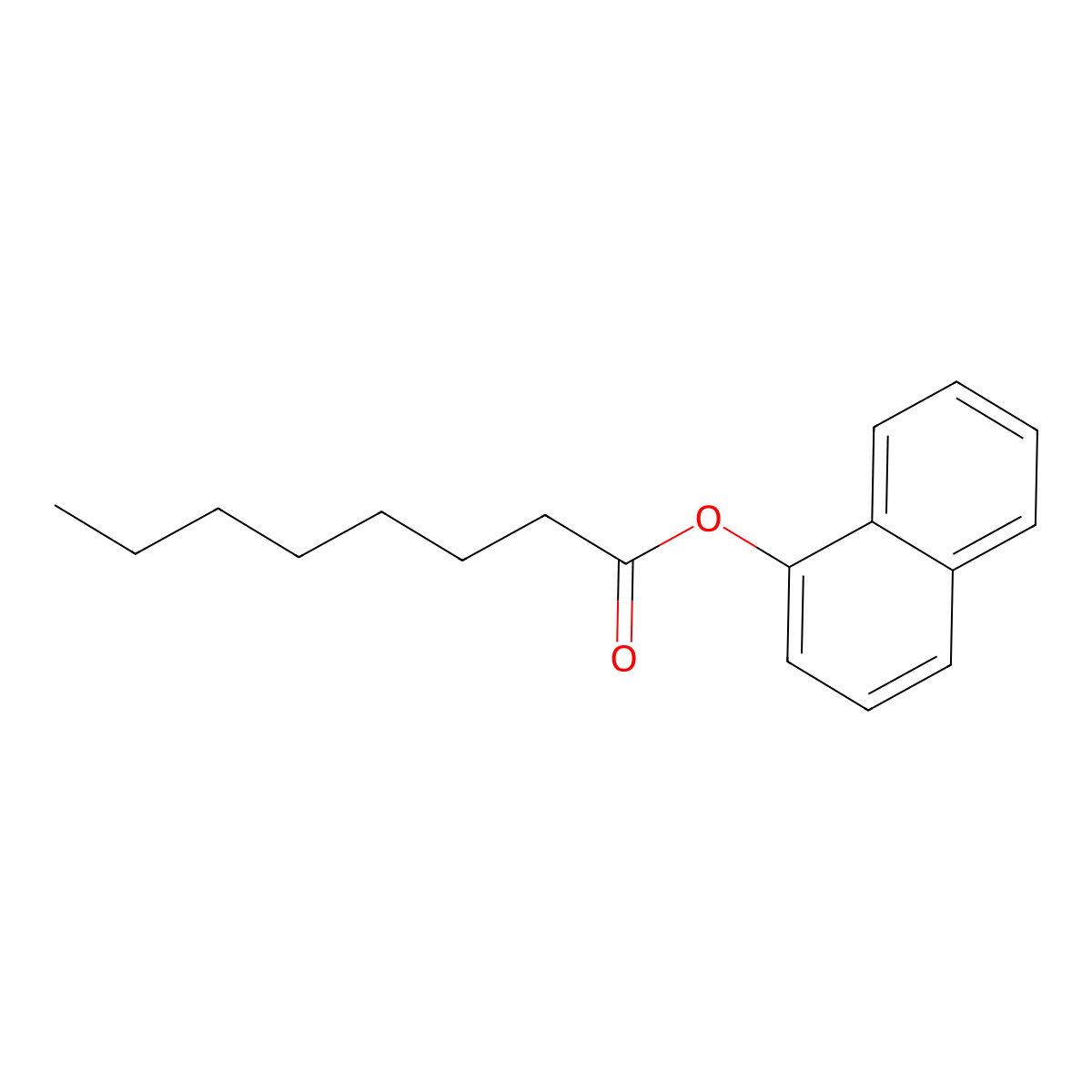 Octanoic acid, 1-naphthyl ester molecular structure, CAS 4483-62-9