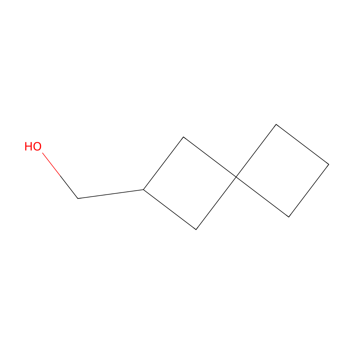 Spiro[3.3]heptan-2-ylmethanol molecular structure, CAS 4483-67-4