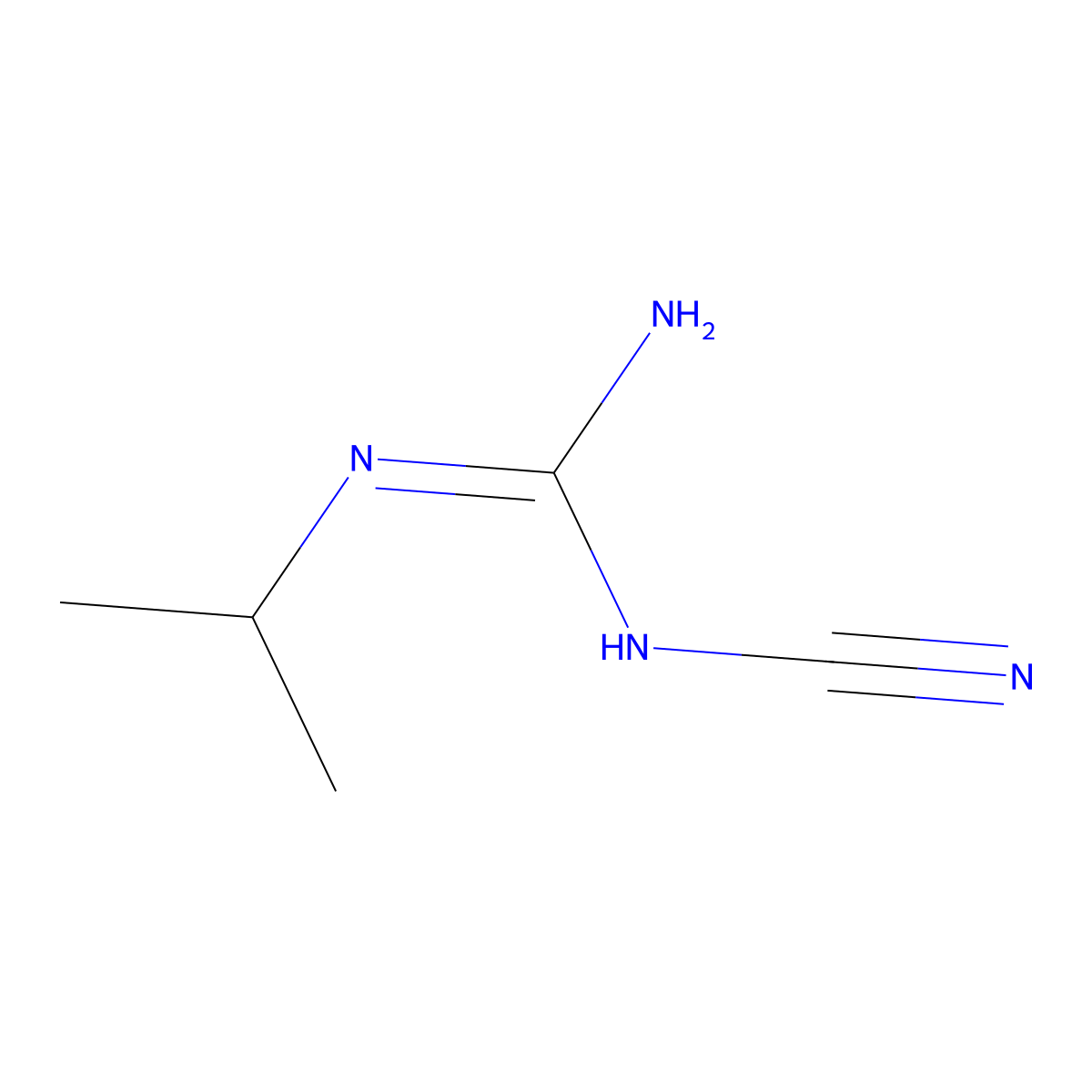 1-Cyano-3-(1-methylethyl)guanidine molecular structure, CAS 44830-55-9