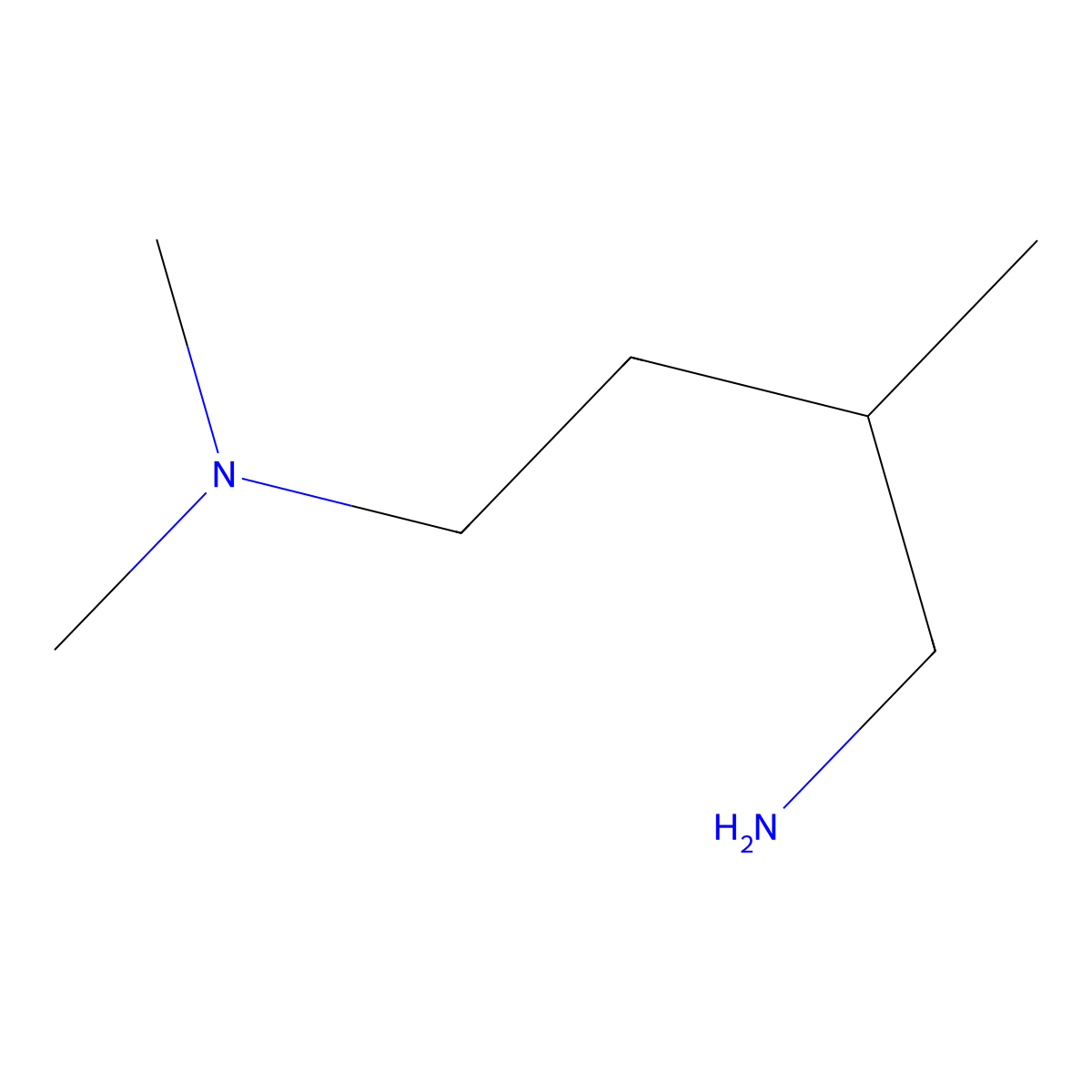 (4-Amino-3-methylbutyl)dimethylamine molecular structure, CAS 44836-21-7