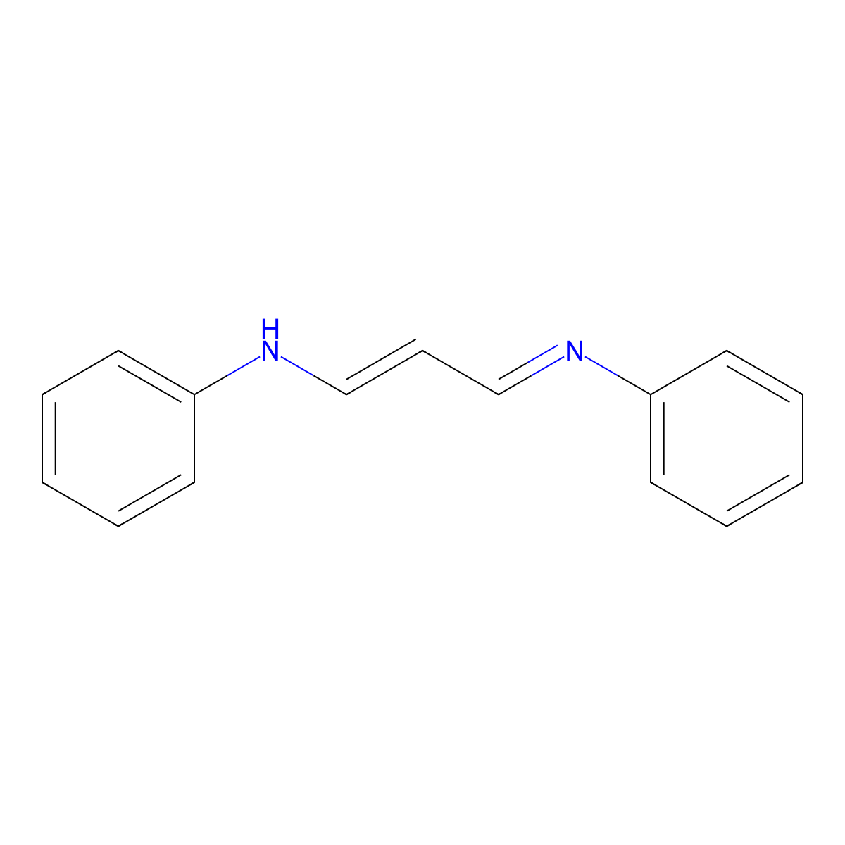 N-(3-Anilino-2-propenylidene)aniline molecular structure, CAS 4485-89-6