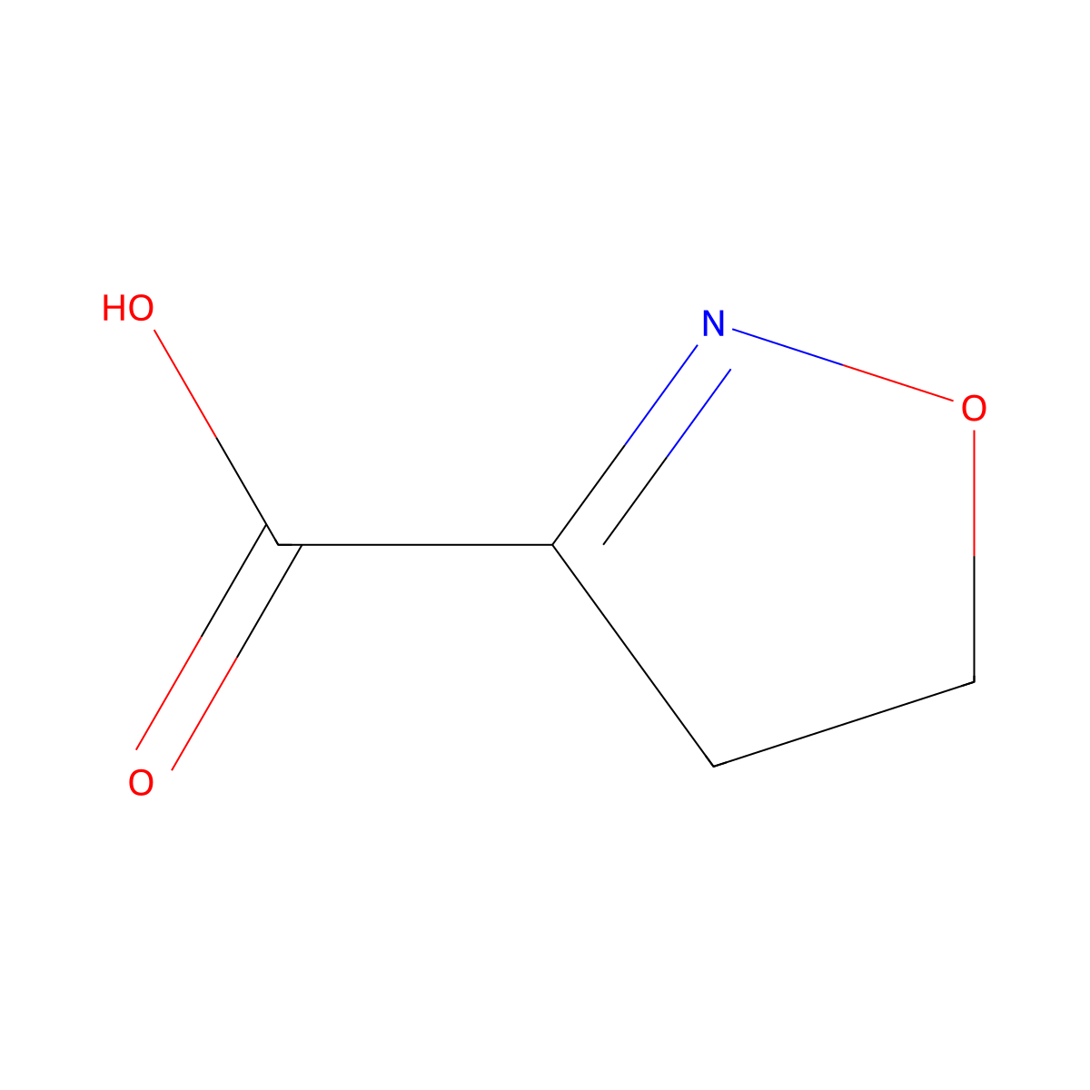 4,5-Dihydro-1,2-oxazole-3-carboxylic acid molecular structure, CAS 4485-98-7