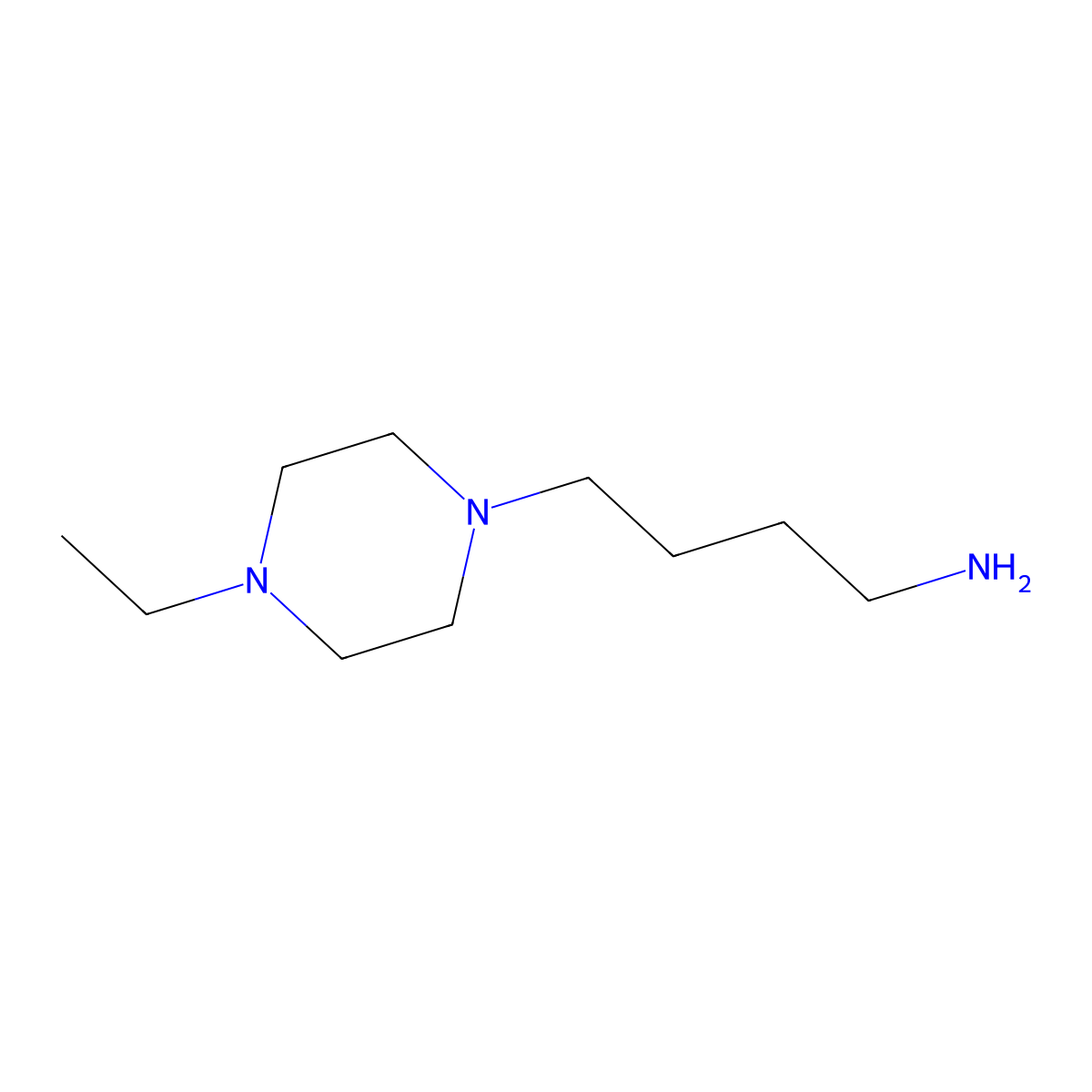 4-(4-Ethylpiperazin-1-yl)butan-1-amine molecular structure, CAS 4486-93-5