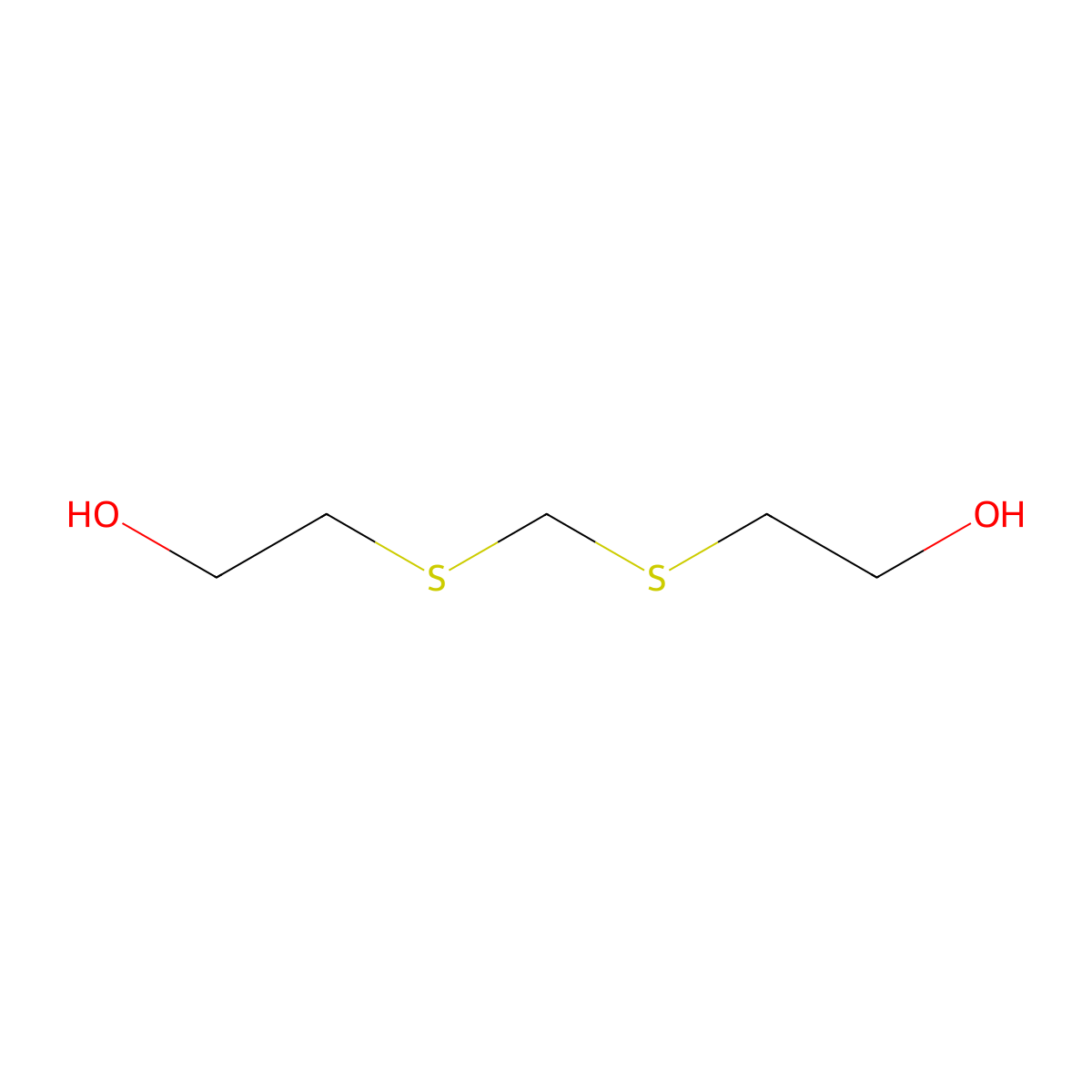 Bis(2-hydroxyethylthio)methane molecular structure, CAS 44860-68-6