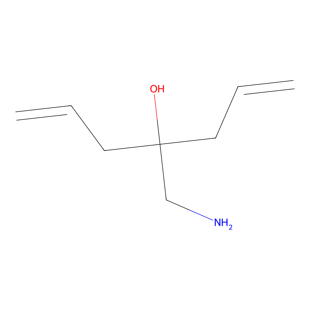 4-(Aminomethyl)hepta-1,6-dien-4-ol molecular structure, CAS 44866-40-2