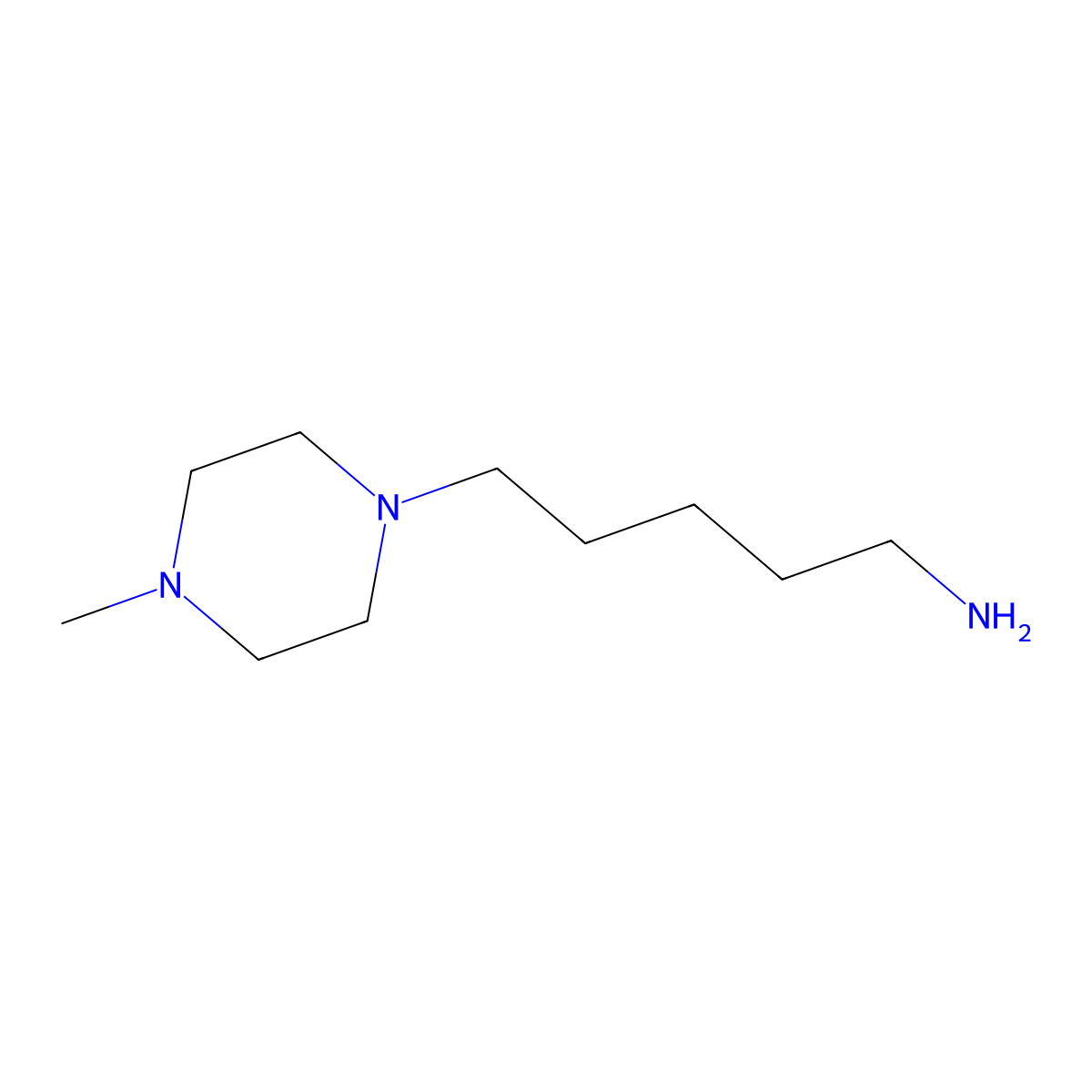 5-(4-Methylpiperazin-1-yl)pentan-1-amine molecular structure, CAS 4487-08-5