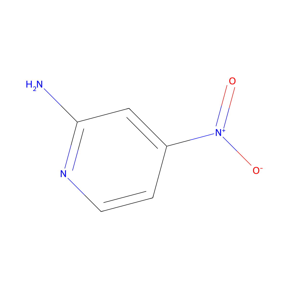 2-Amino-4-nitropyridine molecular structure, CAS 4487-50-7