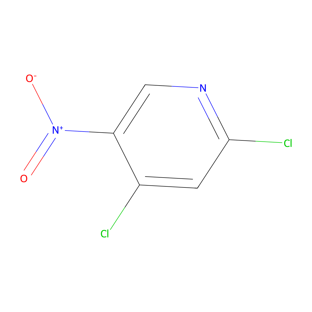 2,4-Dichloro-5-nitropyridine molecular structure, CAS 4487-56-3