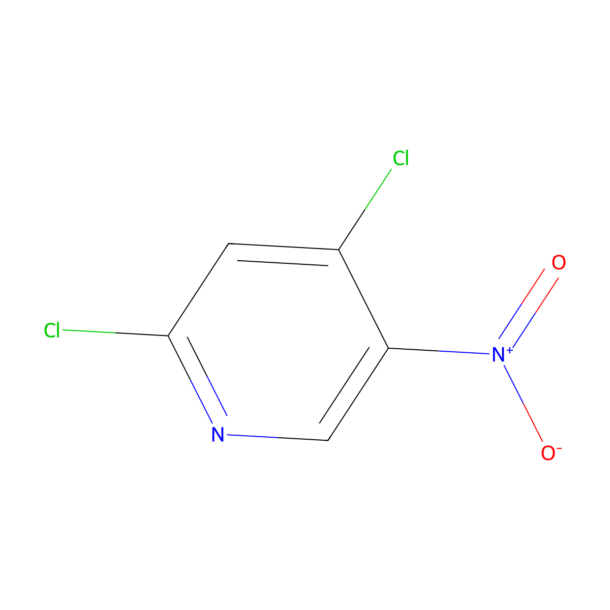 2,4-Dichloro-5-nitropyridine molecular structure, CAS 4487-56-3