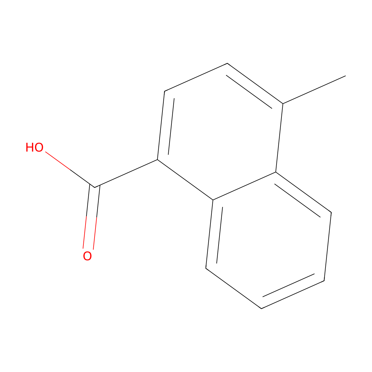 4-Methyl-1-naphthalenecarboxylic acid molecular structure, CAS 4488-40-8