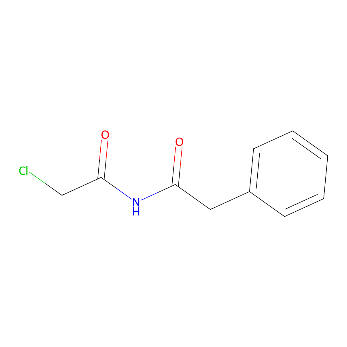 N-(2-chloroacetyl)-2-phenylacetamide molecular structure, CAS 4488-91-9