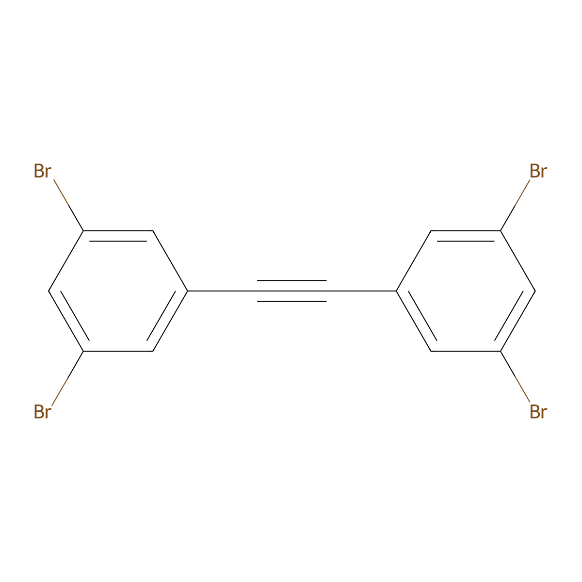 1,1'-(Ethyne-1,2-diyl)bis(3,5-dibromobenzene) molecular structure, CAS 448895-60-1