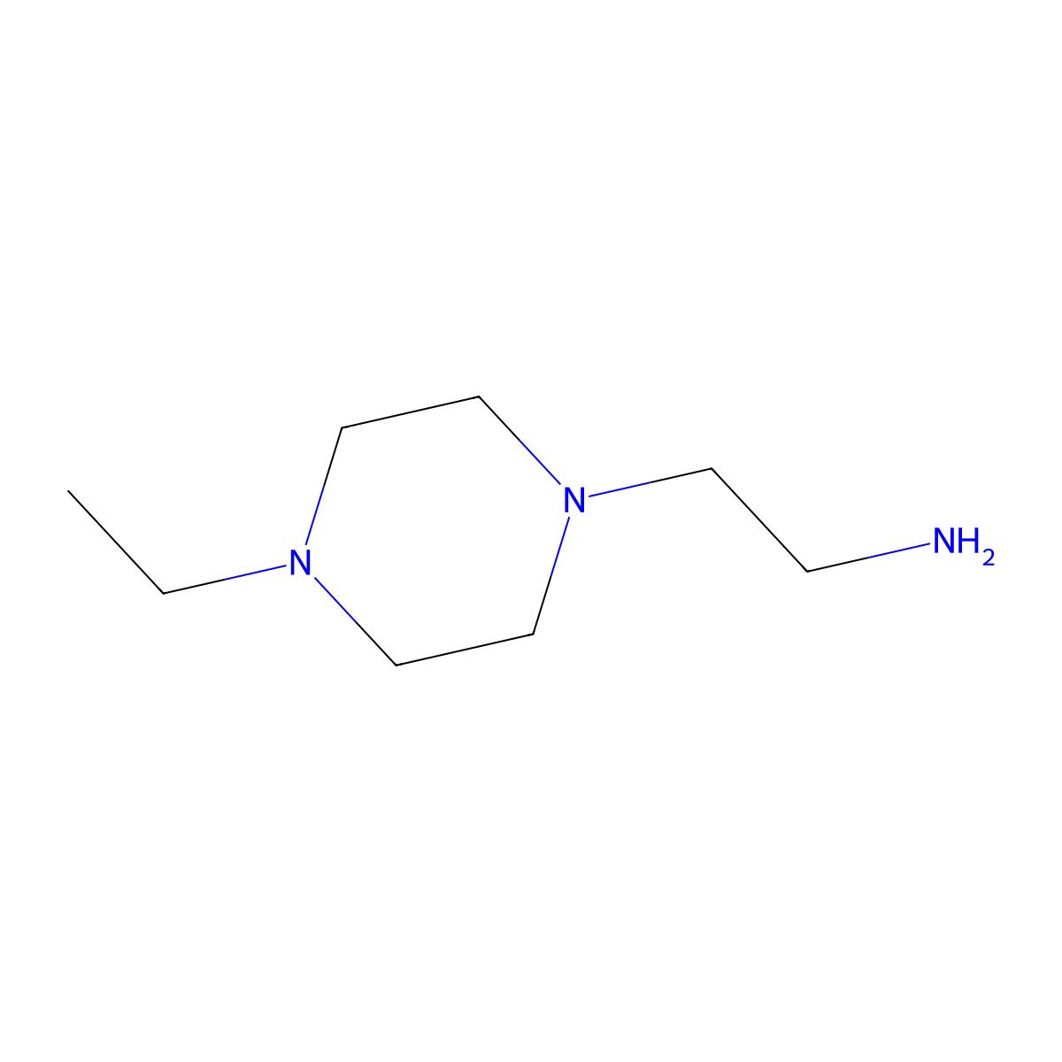 2-(4-Ethylpiperazin-1-yl)ethan-1-amine molecular structure, CAS 4489-46-7
