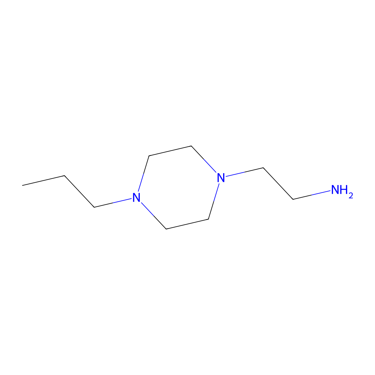 2-(4-Propylpiperazin-1-yl)ethanamine molecular structure, CAS 4489-50-3