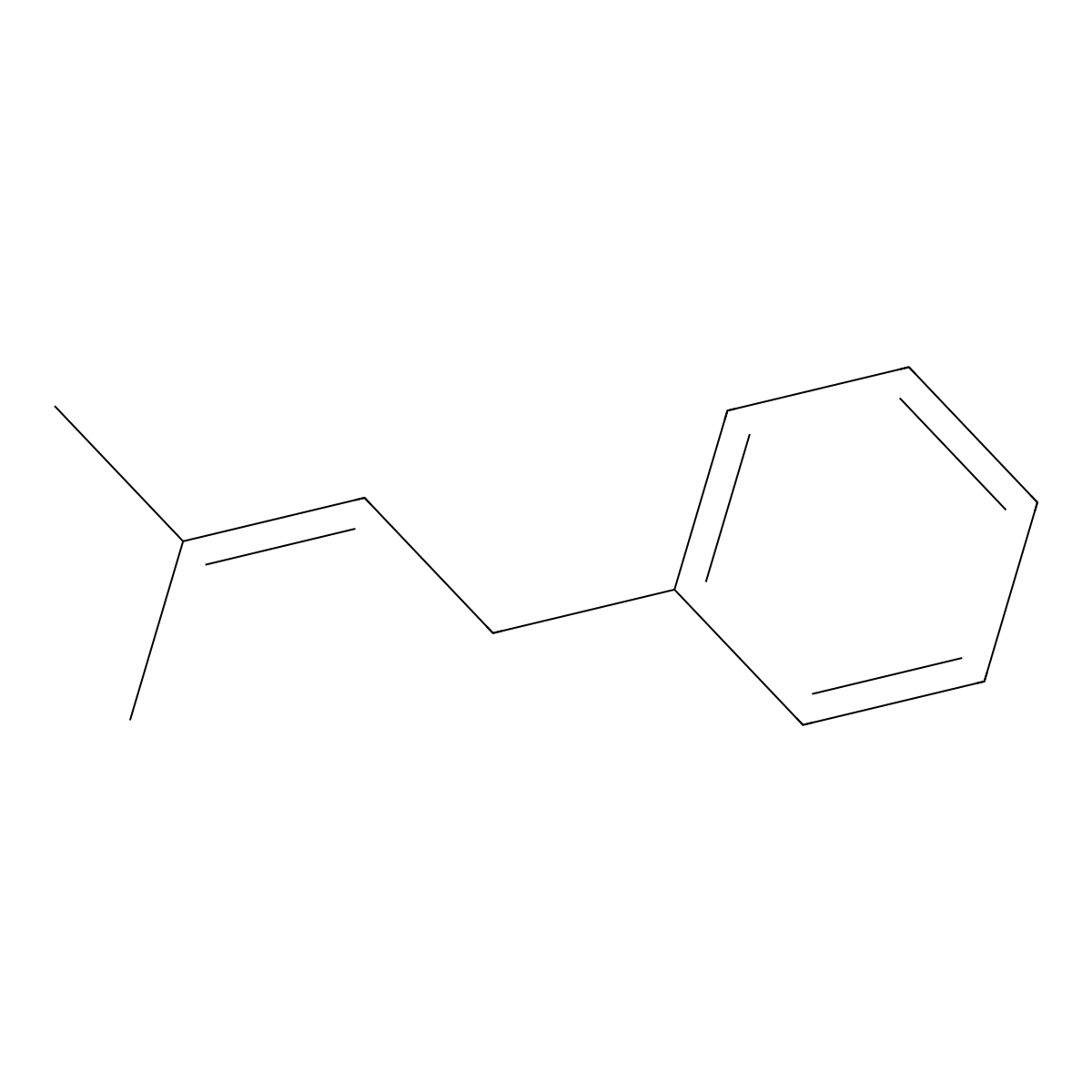 Benzene, (3-methyl-2-butenyl)- molecular structure, CAS 4489-84-3