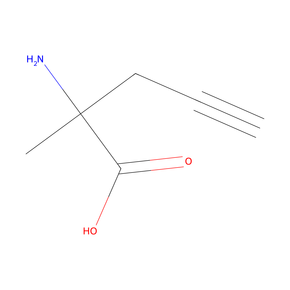 2-Amino-2-methylpent-4-ynoic acid molecular structure, CAS 448904-56-1