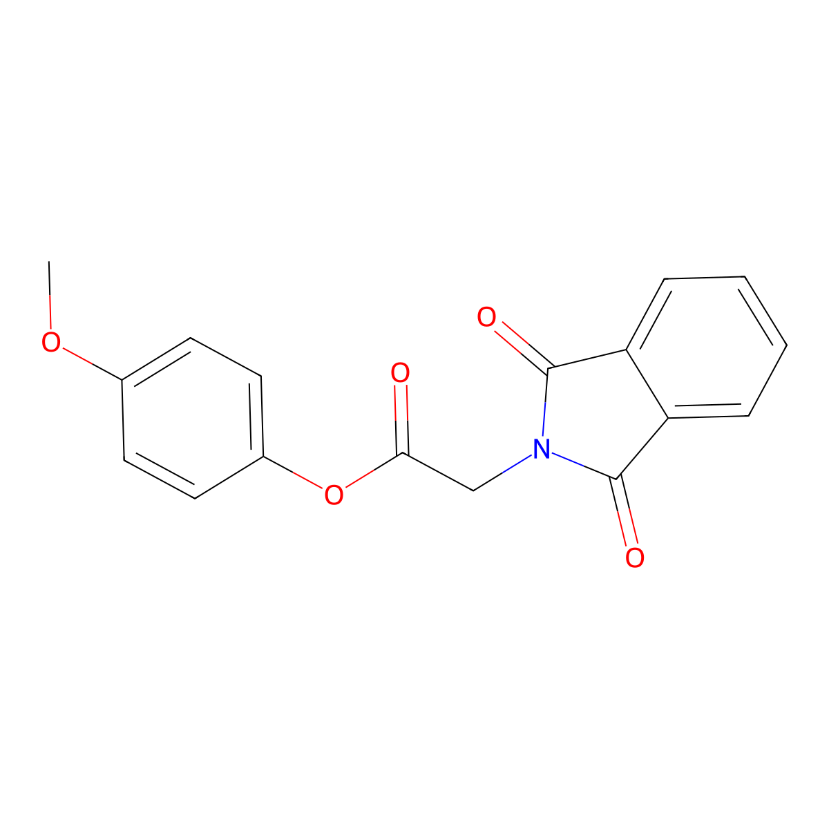 4-methoxyphenyl (1,3-dioxo-1,3-dihydro-2H-isoindol-2-yl)acetate molecular structure, CAS 448906-43-2