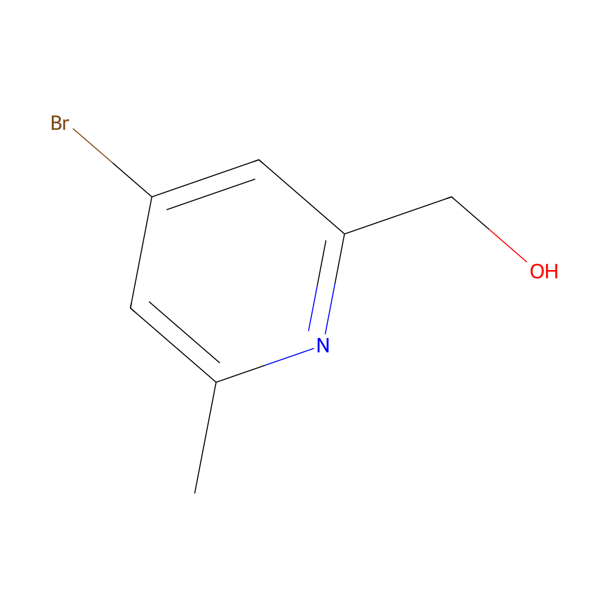 (4-Bromo-6-methylpyridin-2-yl)methanol molecular structure, CAS 448906-60-3