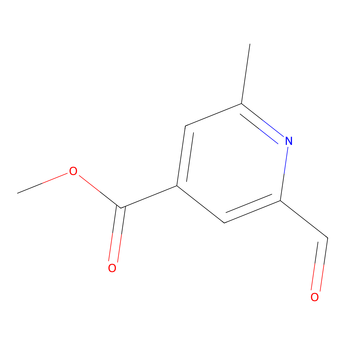 Methyl 2-formyl-6-methylisonicotinate molecular structure, CAS 448907-06-0