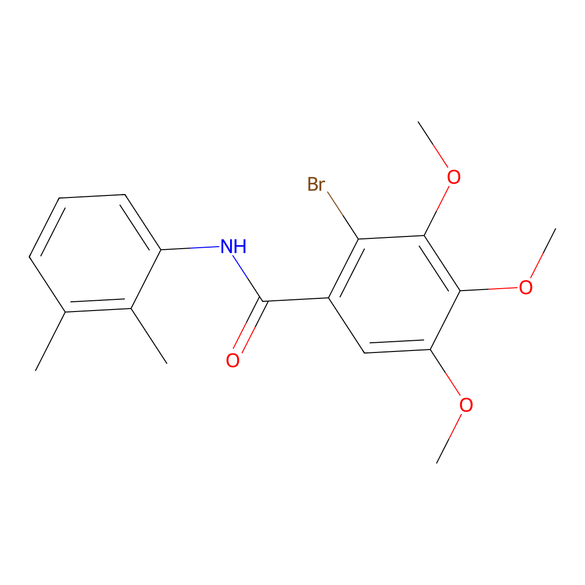 2-bromo-N-(2,3-dimethylphenyl)-3,4,5-trimethoxybenzamide molecular structure, CAS 448908-43-8